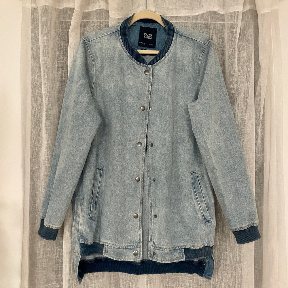 Zara Oversized Denim Bomber